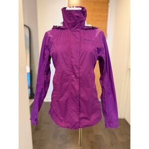 Marmot Women's Purple Full Zip Hooded Waterproof Rain Jacket XS